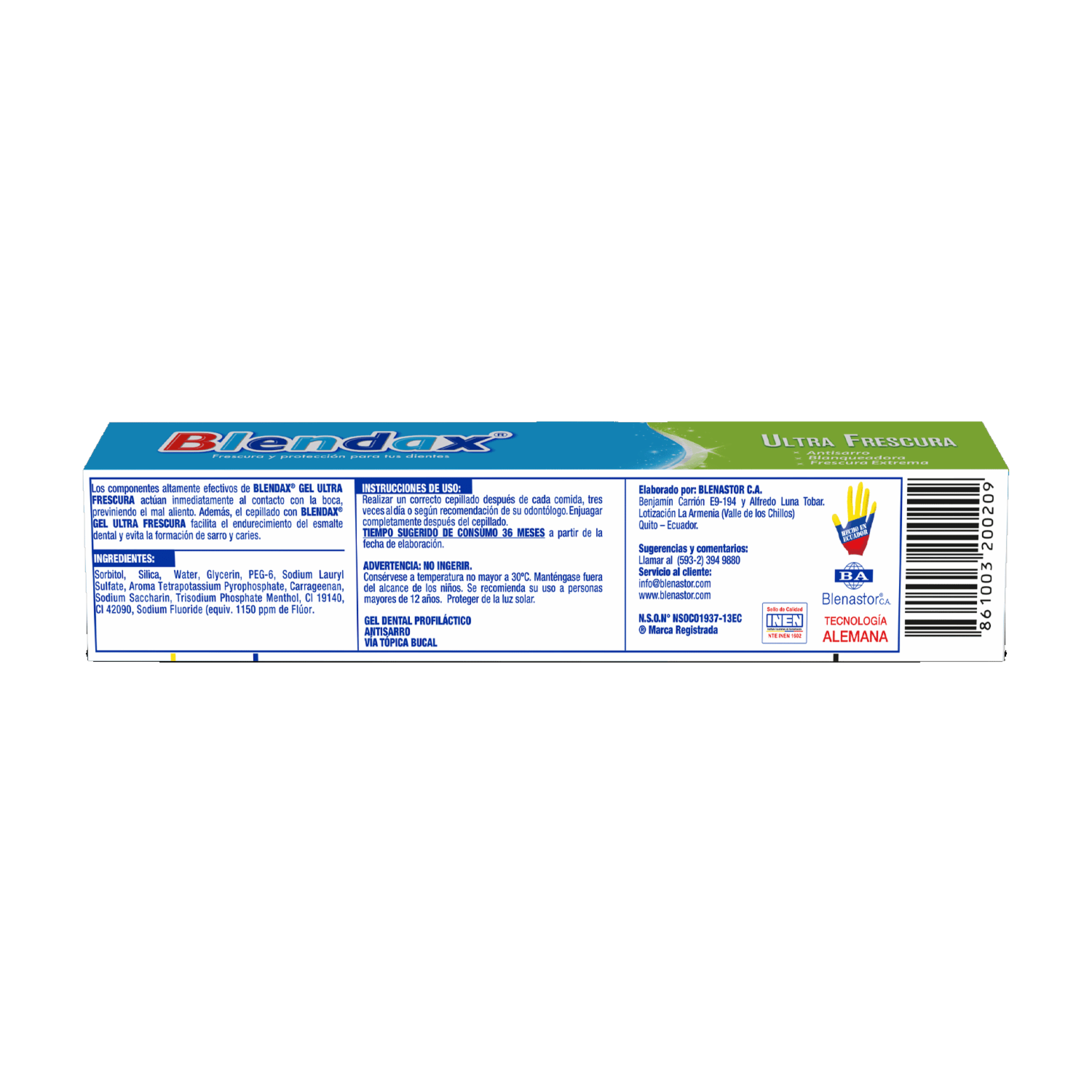 Pasta Dental Ultra Frescura BLENDAX 75 Ml