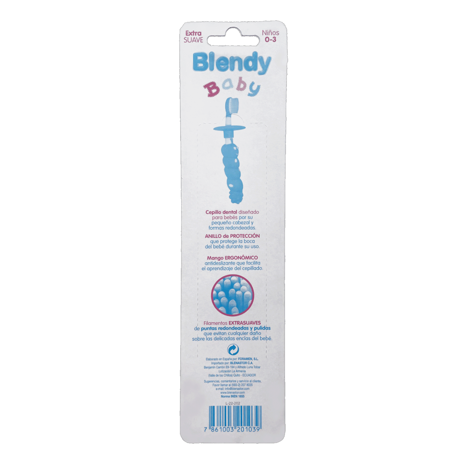 Cepillo Dental Infantil Baby Cerda Extra Suave BLENDY Unidad