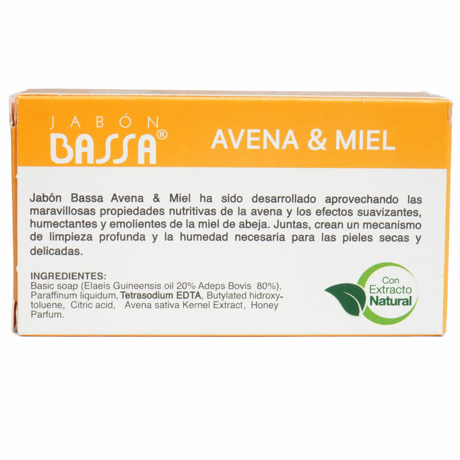 Jabón De Tocador Con Avena Y Miel BASSA 90 G