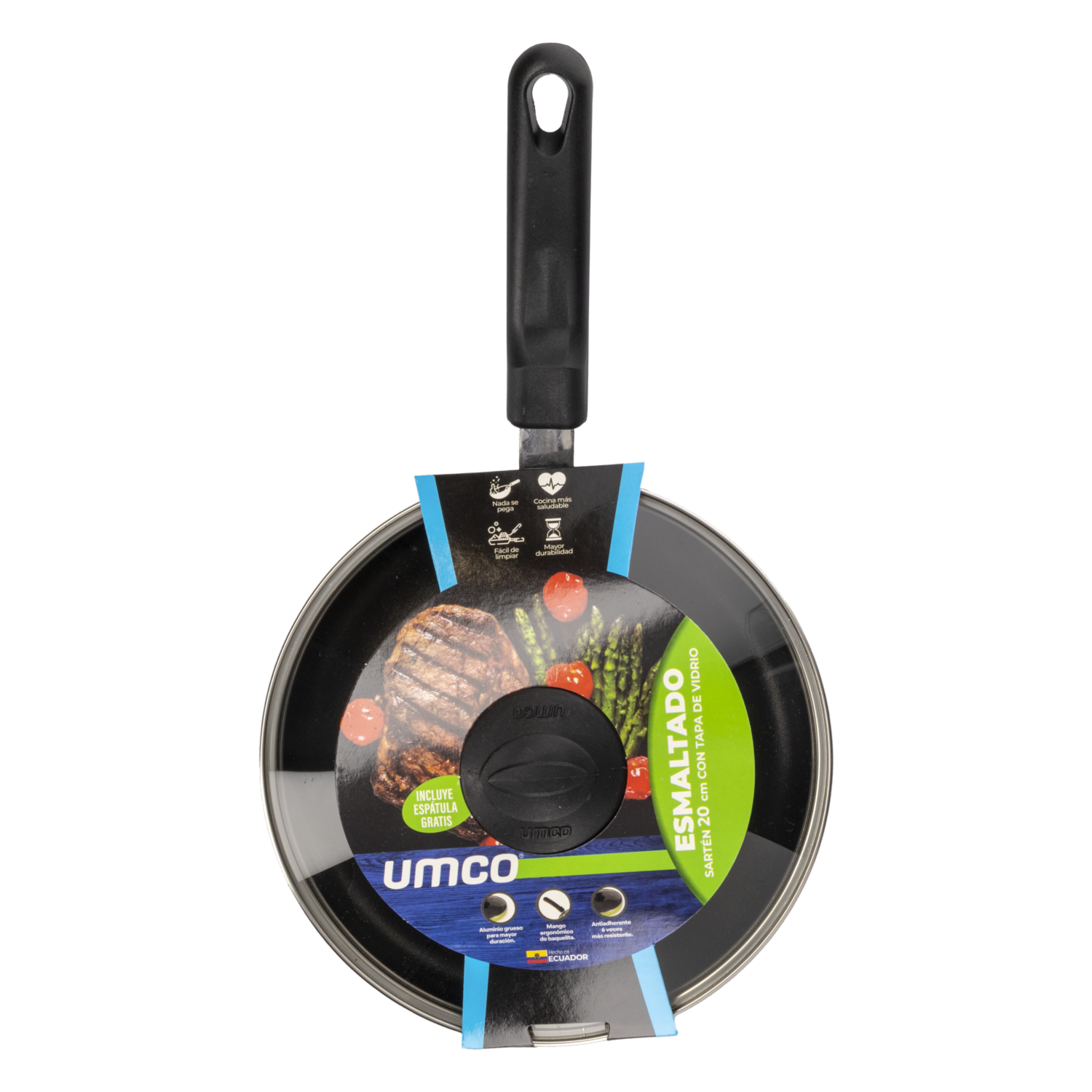 Sartén Esmaltado Con Tapa UMCO 20 Cm
