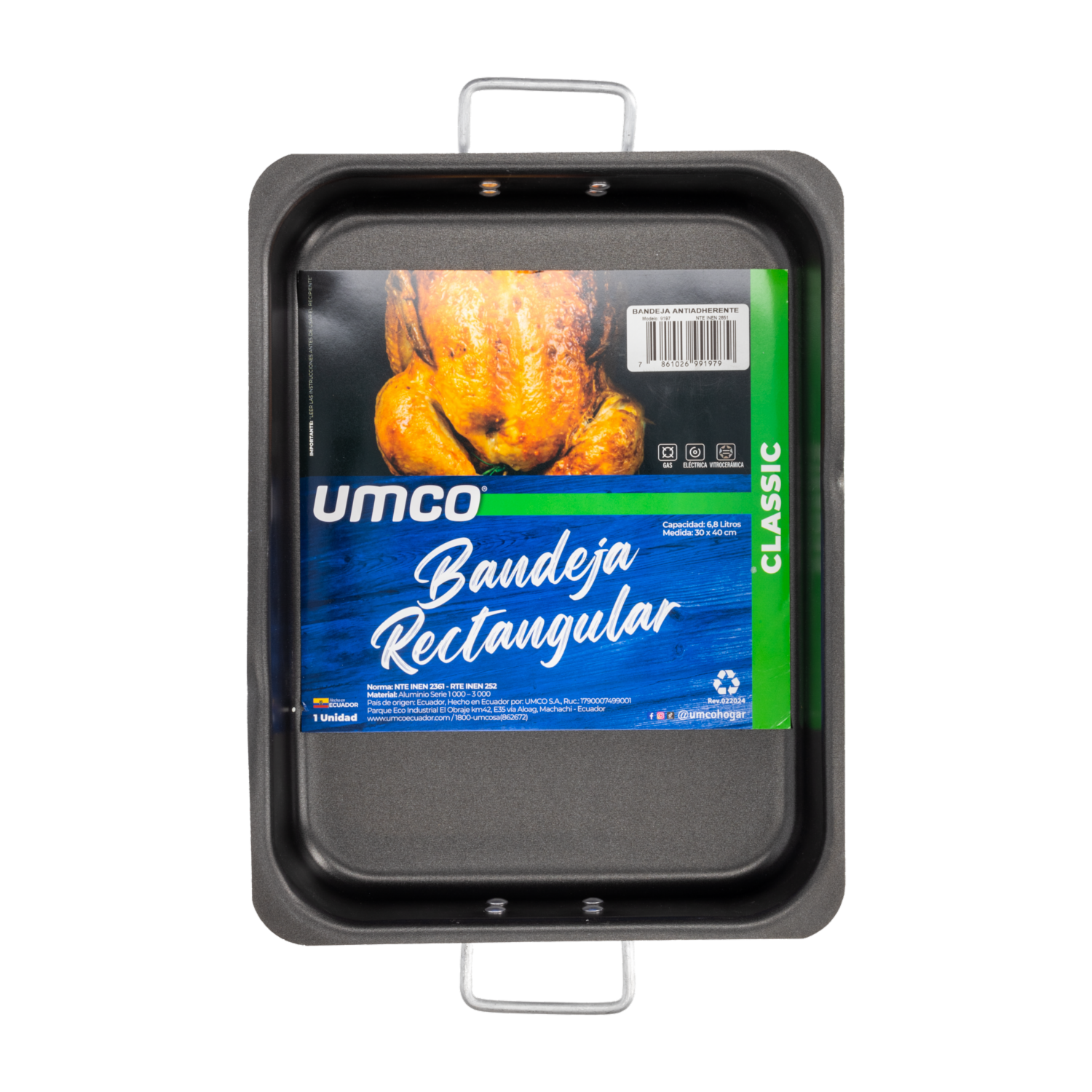 Bandeja Antiadherente UMCO 40 X 30 CM
