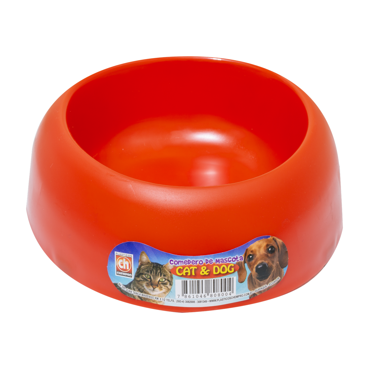 Comedero Para Mascota Gatos Y Perros PLÁSTICOS CHEMPRO L: 18,5 H:7,5 A:7,5