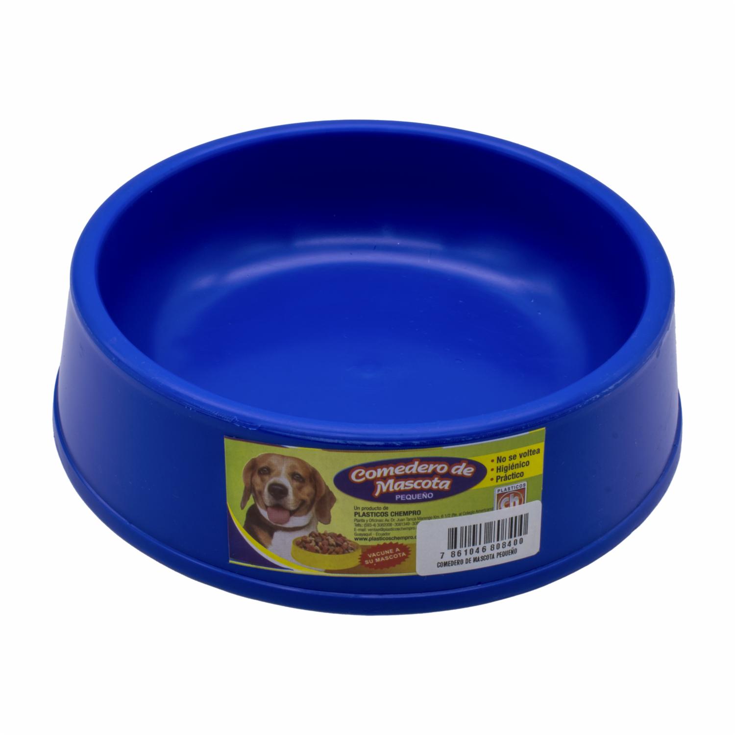 Comedero Para Mascota Pequeño PLÁSTICOS CHEMPRO 20,5 Cm X 5,5 C