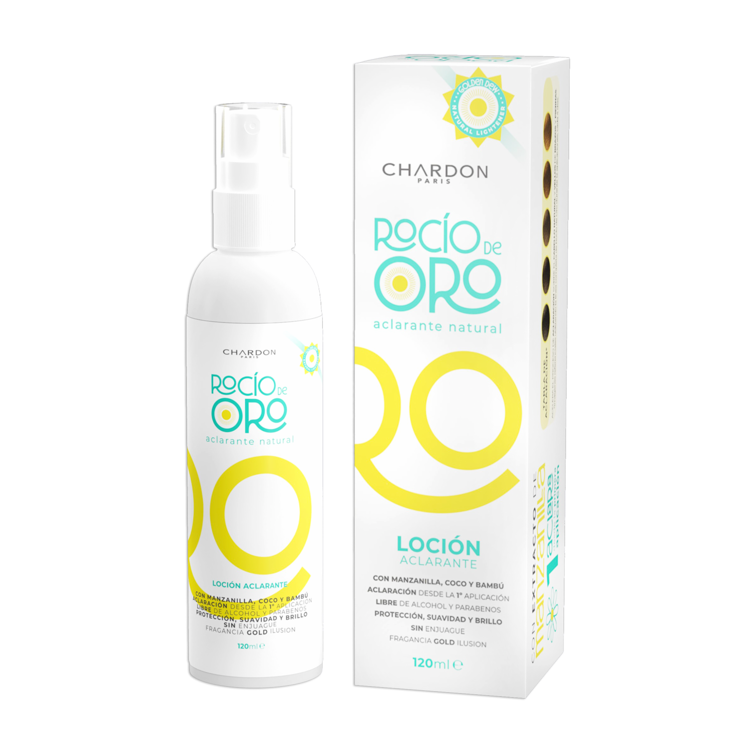 Loción Aclarante Para Cabello ROCÍO DE ORO 120 Ml