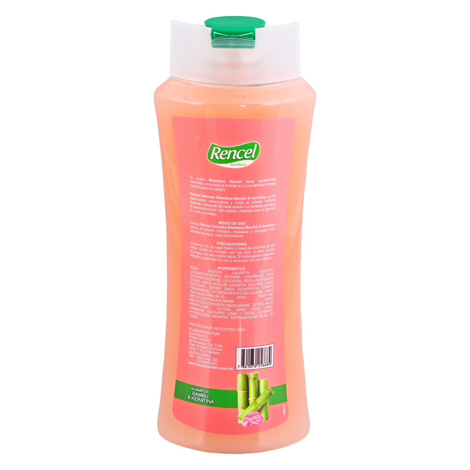 Shampoo De Cabello Bambú Y Keratina RENCEL 1000 Ml