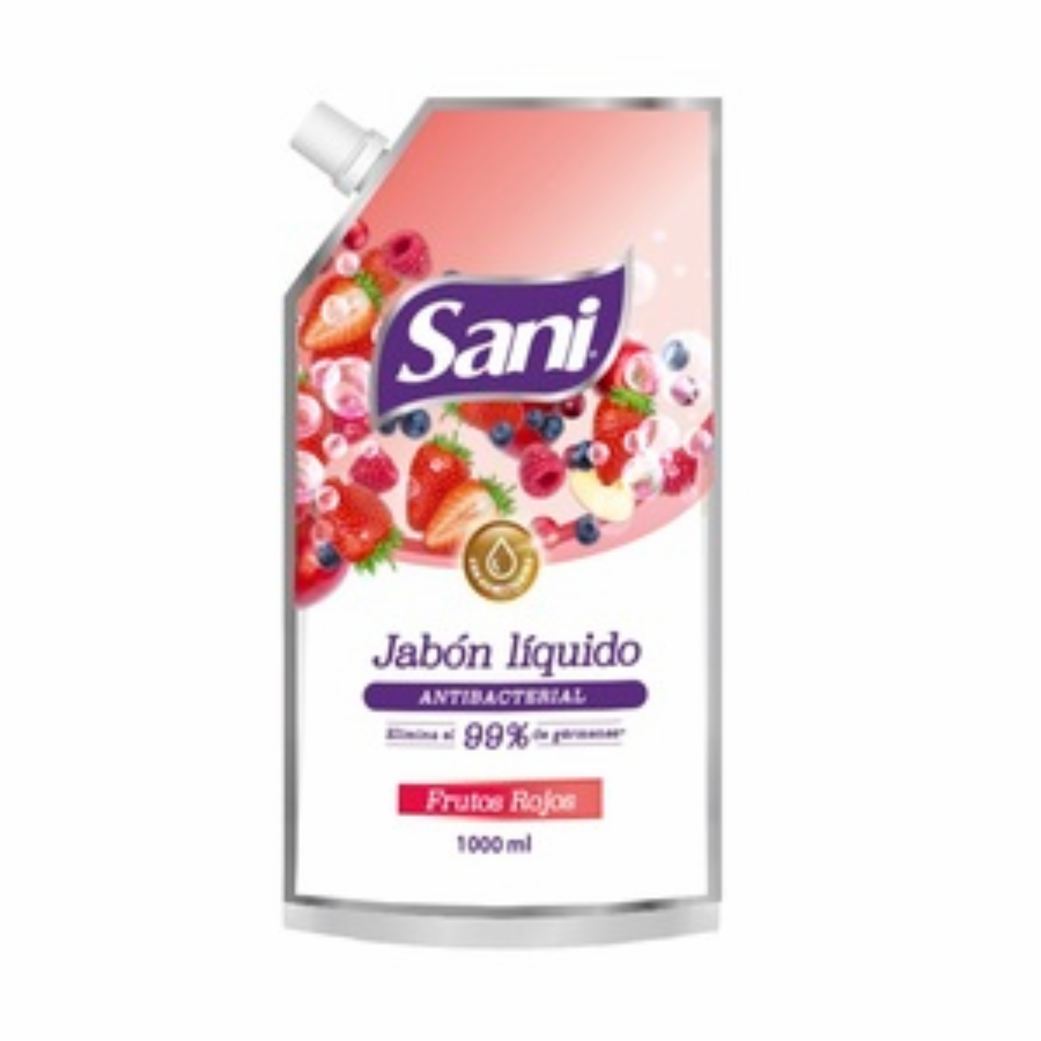 Jabón Líquido Antibacterial Frutos Rojos SANI 1000 Ml