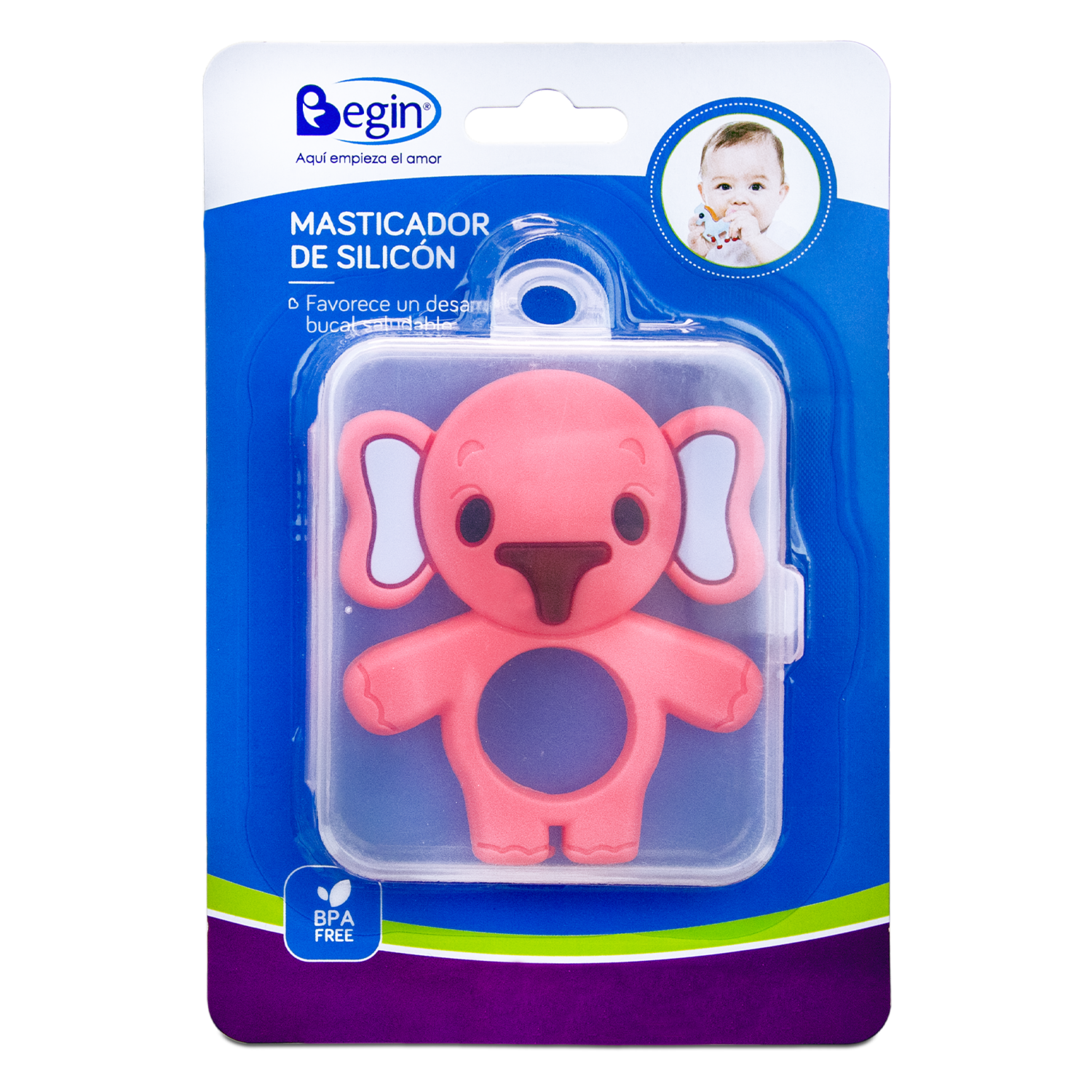 Juguete Masticador De Silicón Con Forma De Animalitos BEGIN 0 M +