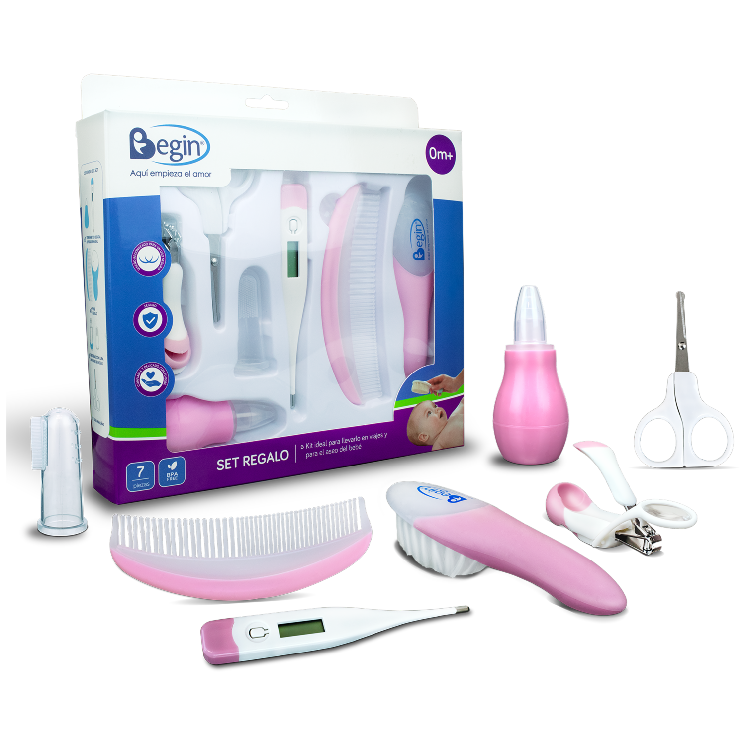Set De Regalo De Asea Para Bebés BEGIN 7 Piezas