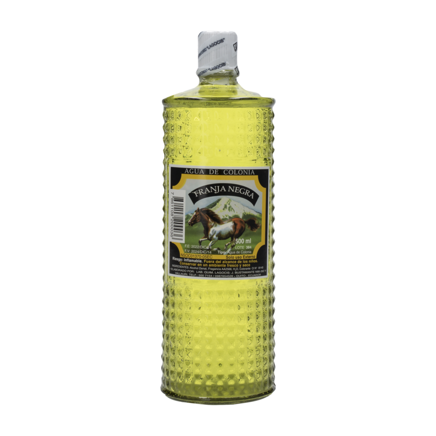 Agua De Colonia Para Caballero FRANJA NEGRA 500 Ml