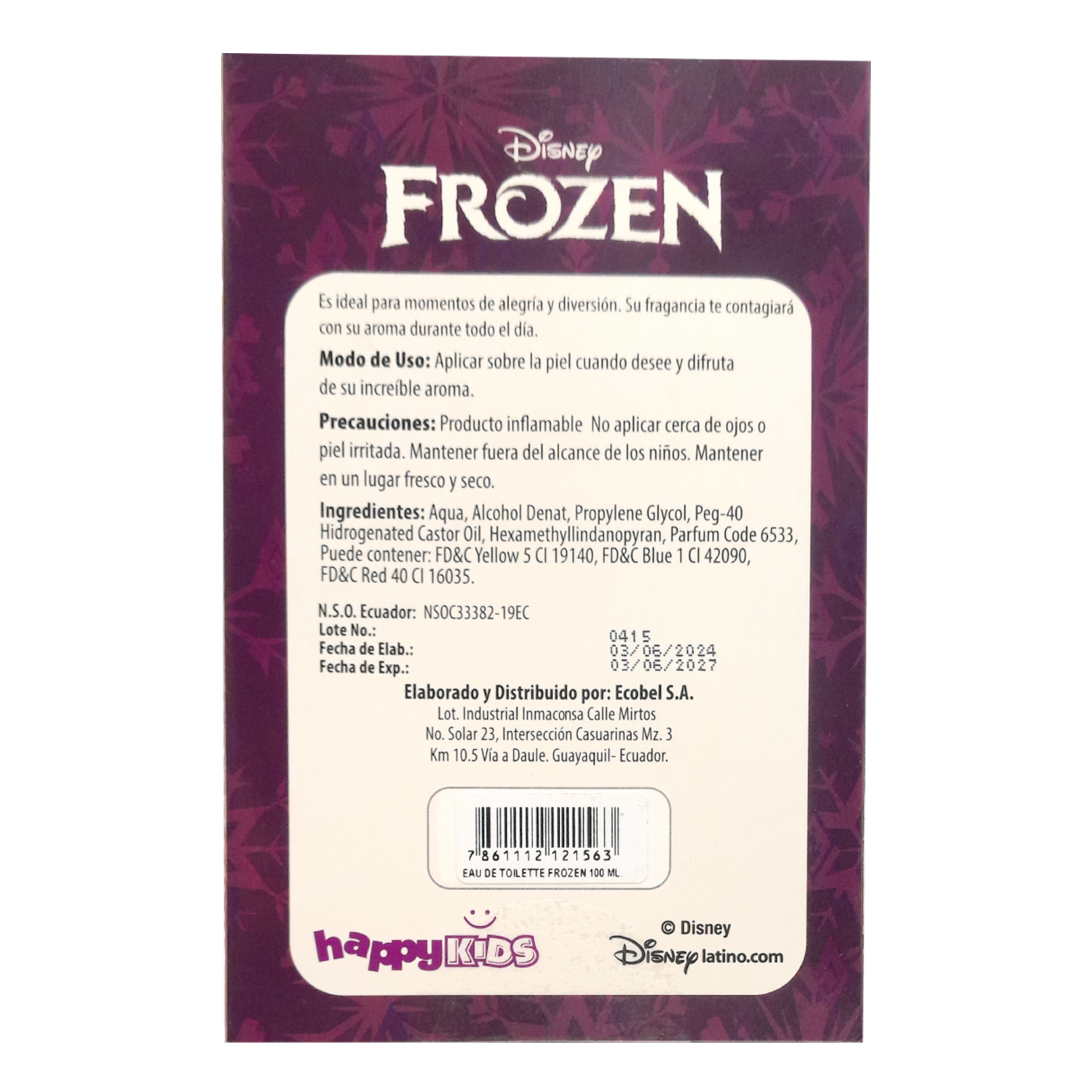 Fragancia Para Niñas Frozen FROZEN 100 Ml