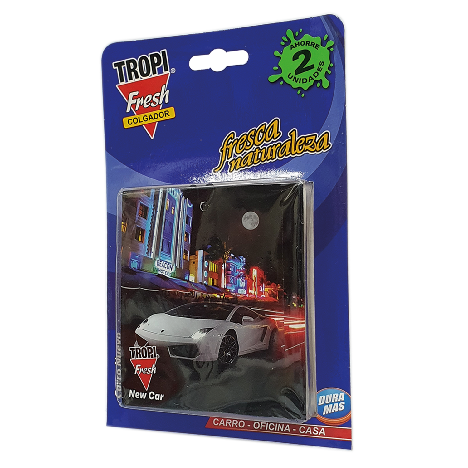 Ambiental Para Auto Con Colgador Aroma Carro Nuevo TROPI FRESH X 2 Uds
