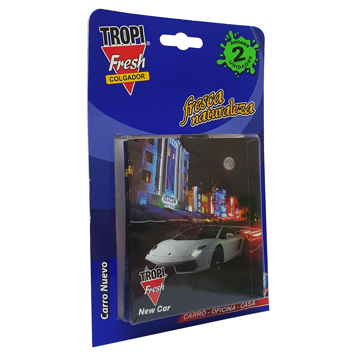 Ambiental Para Auto Con Colgador Aroma Carro Nuevo TROPI FRESH X 2 Uds