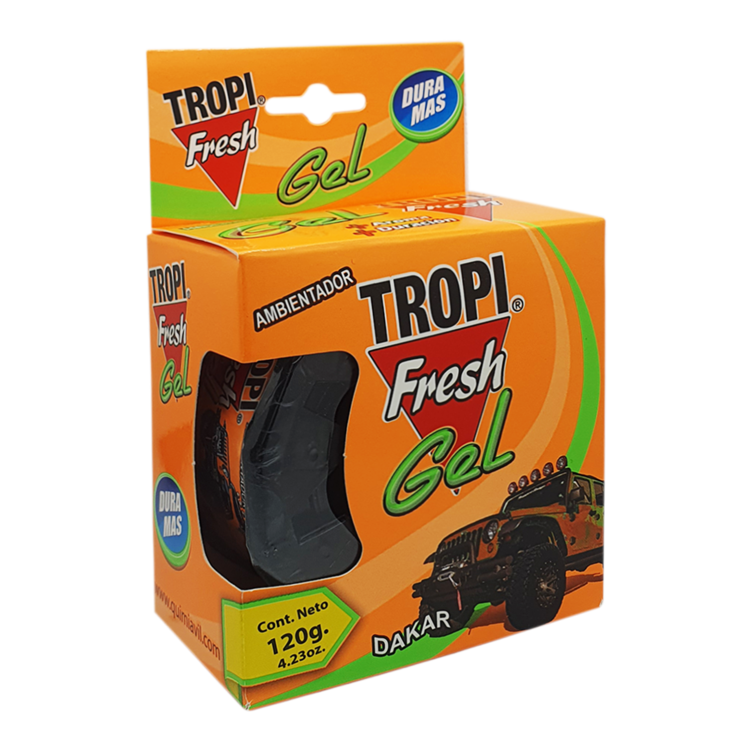 Ambiental Para Auto En Gel Aroma Dakar TROPI FRESH 120 G