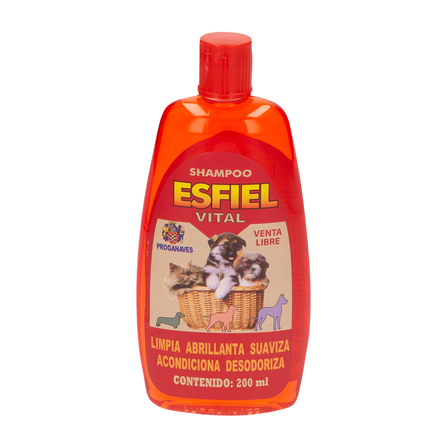 Shampoo Para Mascota Rojo ESFIEL VITAL 200 Ml