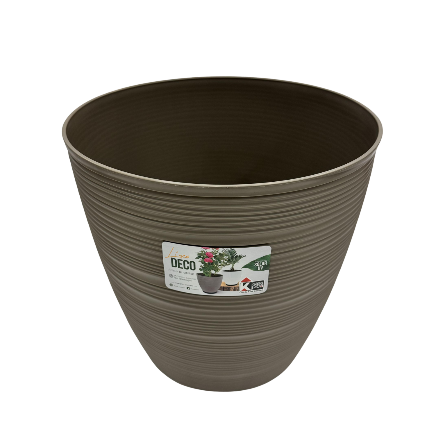 Macetero Deco Rustik Cafe Camel CASA PICA 20Lts Grande