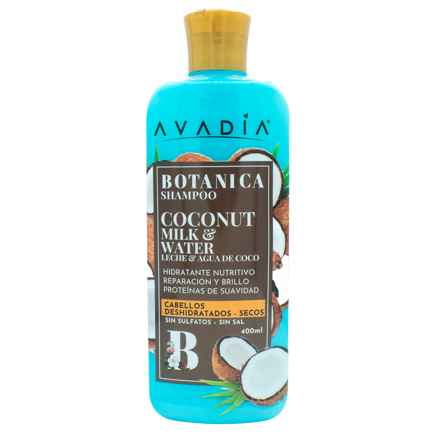 Shampoo De Cabello Botánica Coconut Milk & Water AVADÍA 400 Ml
