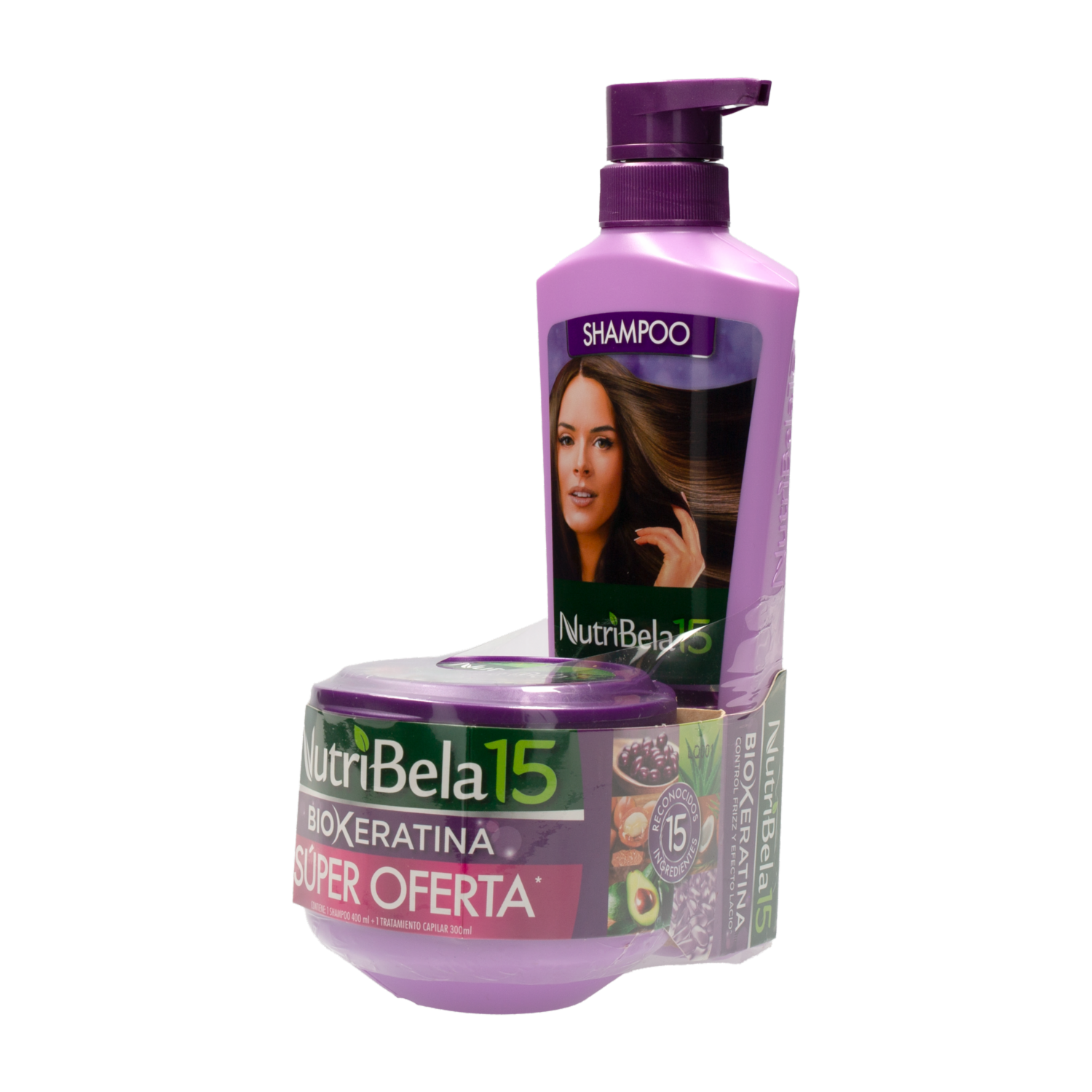 Kit Capilar Shampoo Mas Tratamiento Con Biokeratina NUTRIBELA 700 Ml