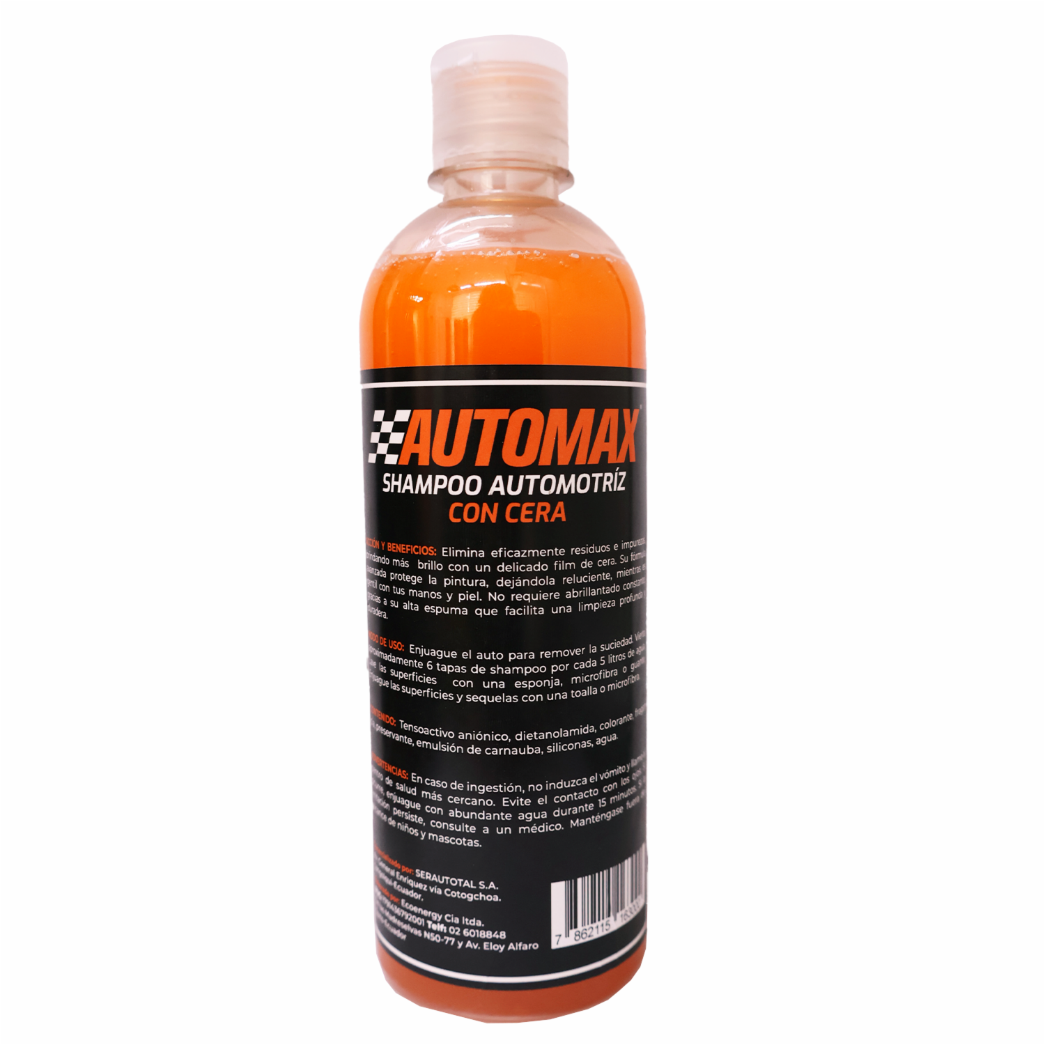 Shampoo Para Auto Con Cera Extra Brllo, Más Protección AUTOMAX 500 Ml