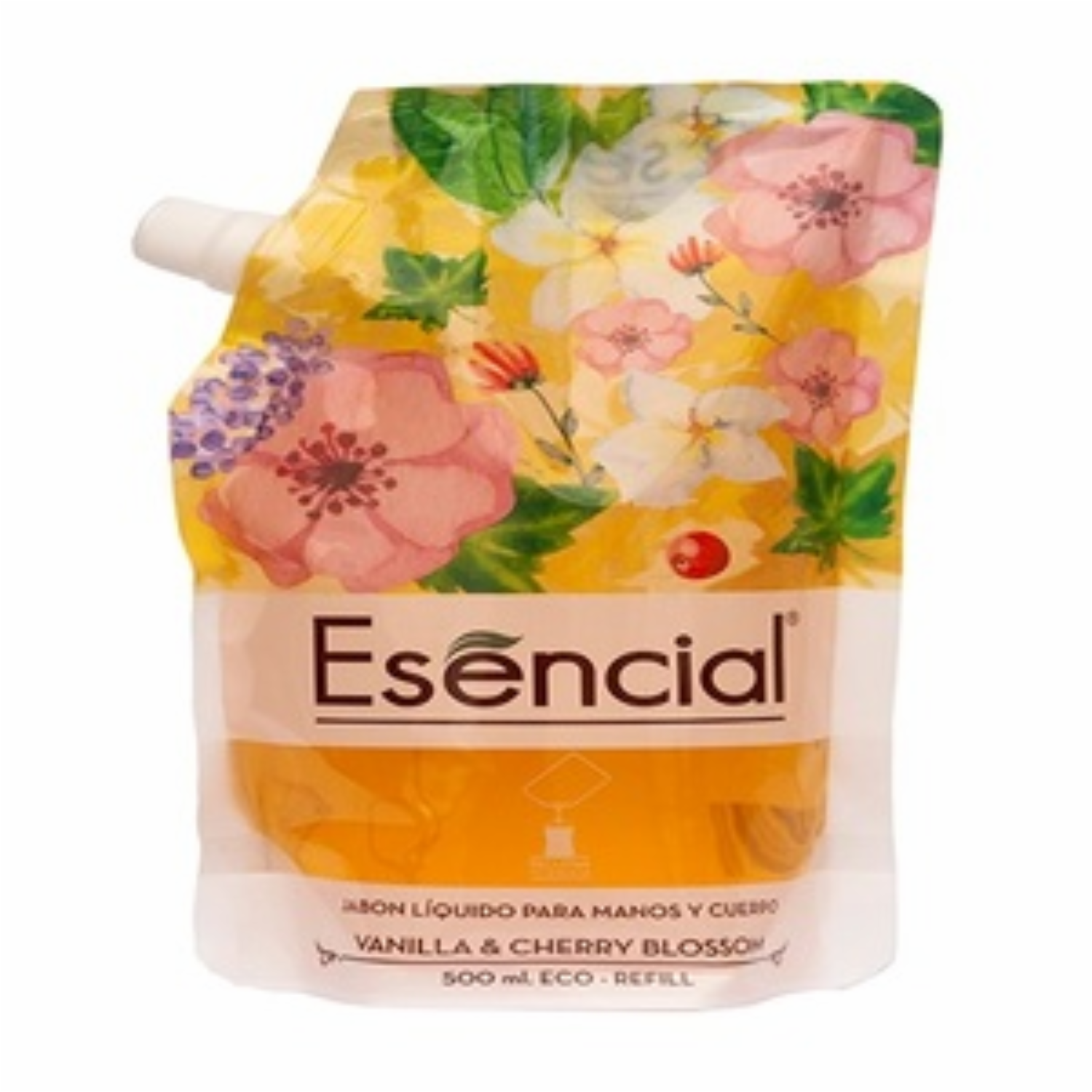 Jabón Líquido Fragancia Vanilla&Cherry Blossom ESENCIAL 500 Ml