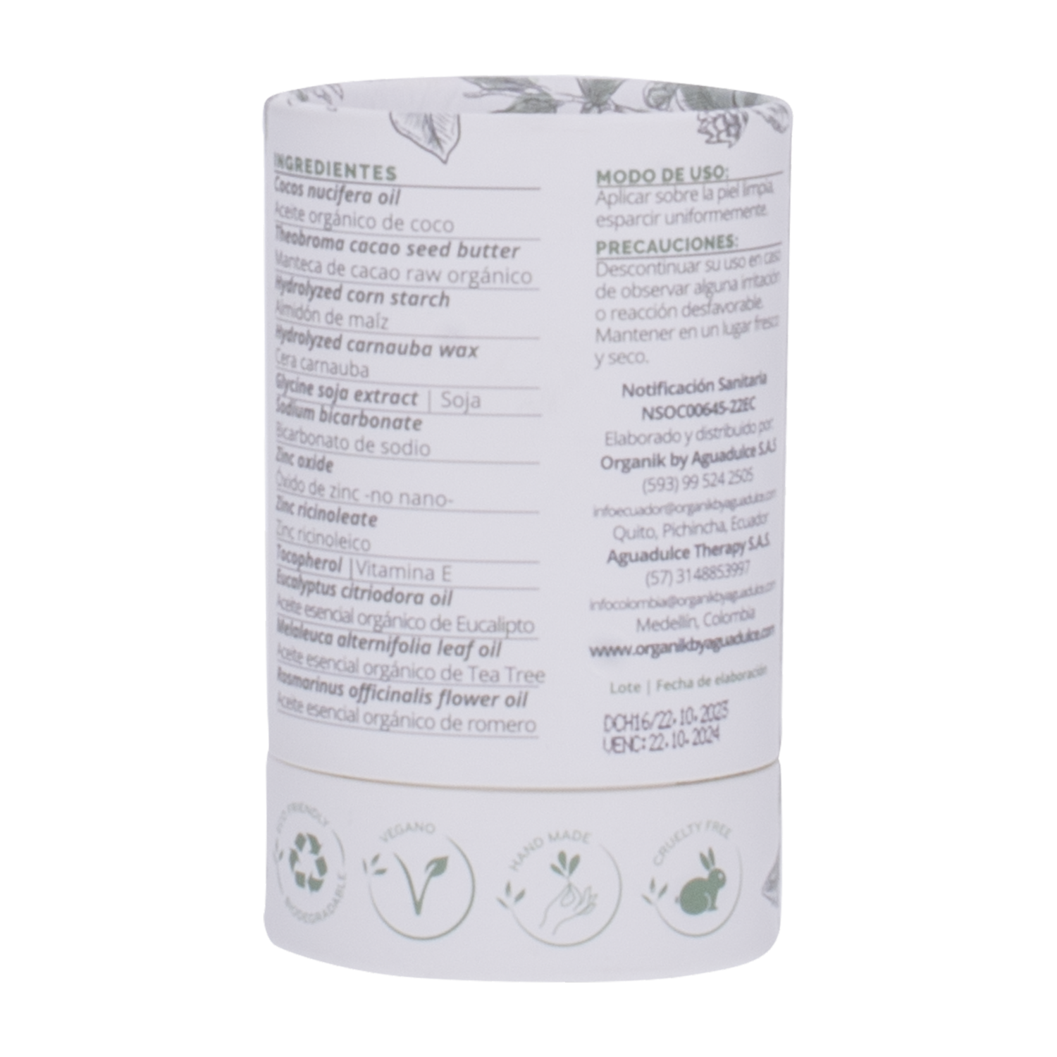 Desodorante En Barra Herbal ORGANIK 50 G