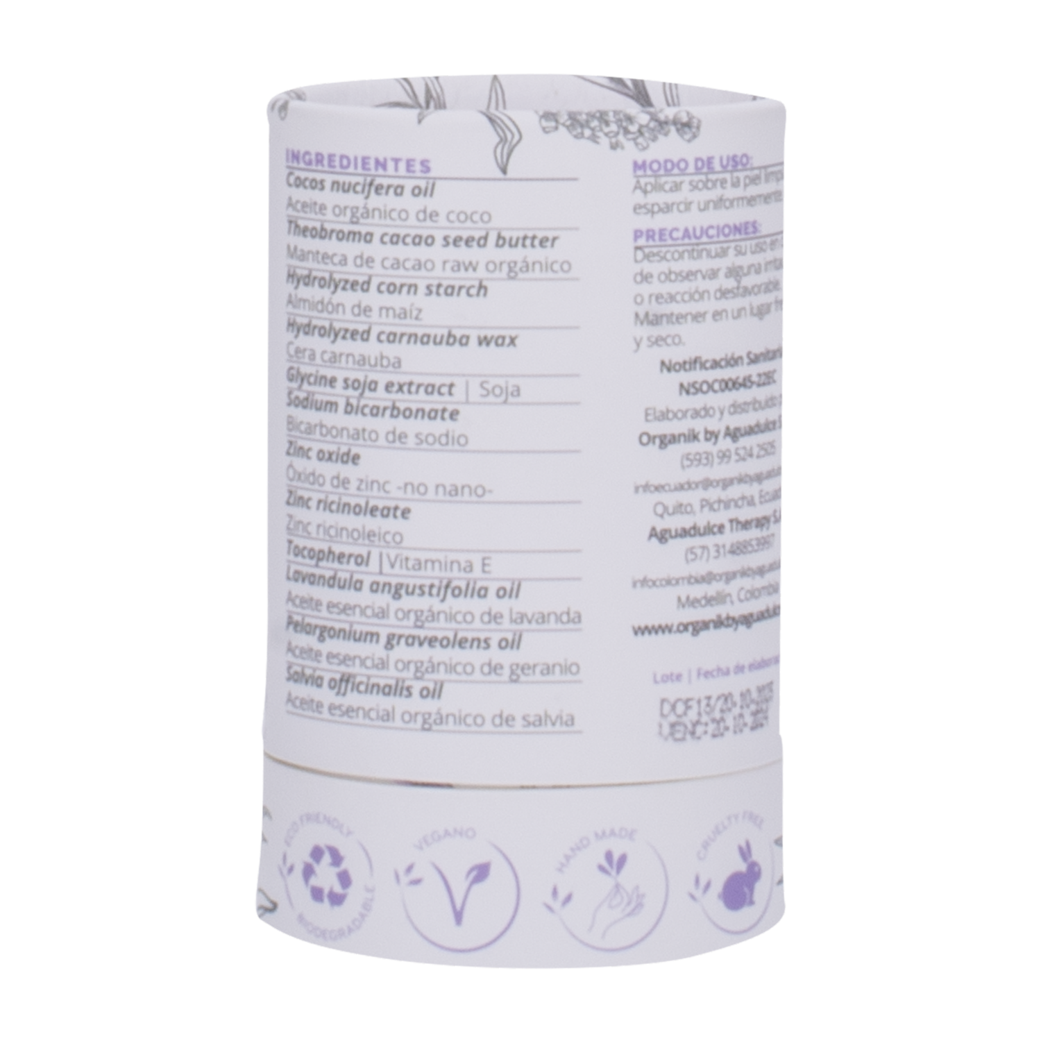 Desodorante En Barra Floral ORGANIK 50 G