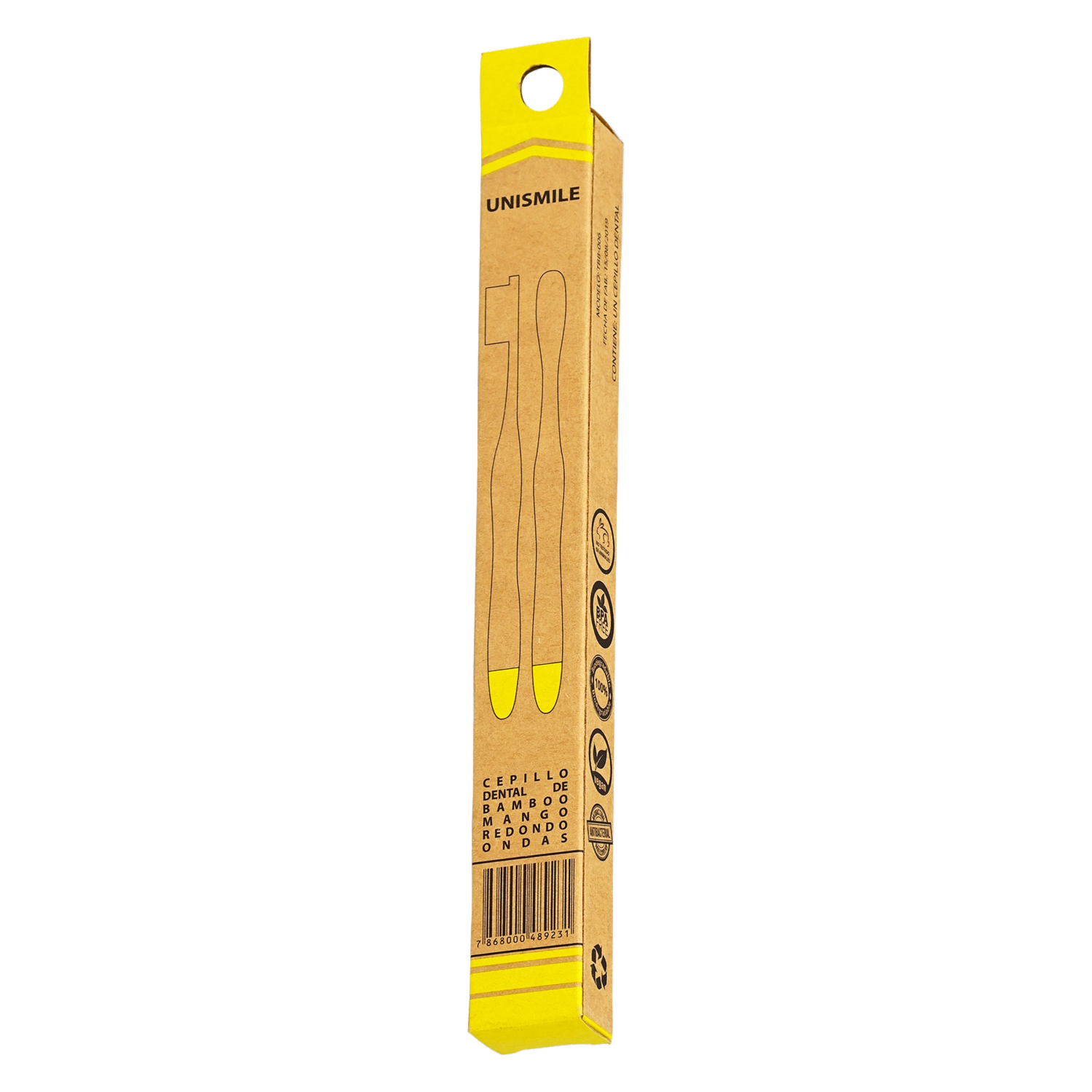 Cepillo Dental De Bamboo Mango Redondo Ondas UNISMILE 1 U