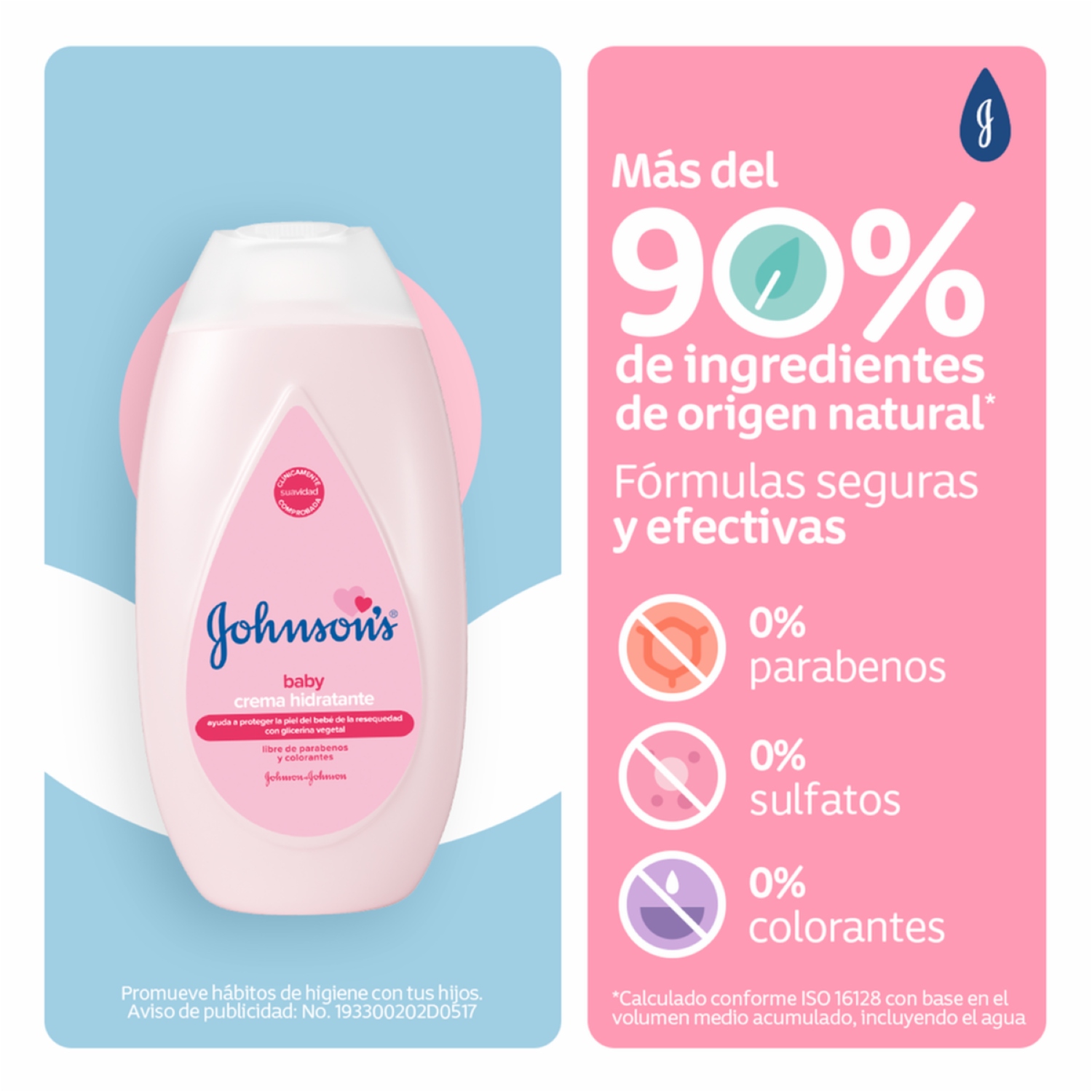 Crema Corporal Infantil Líquida Original Libre De Parabenos Y Colorantes JOHNSON’S 200 Ml