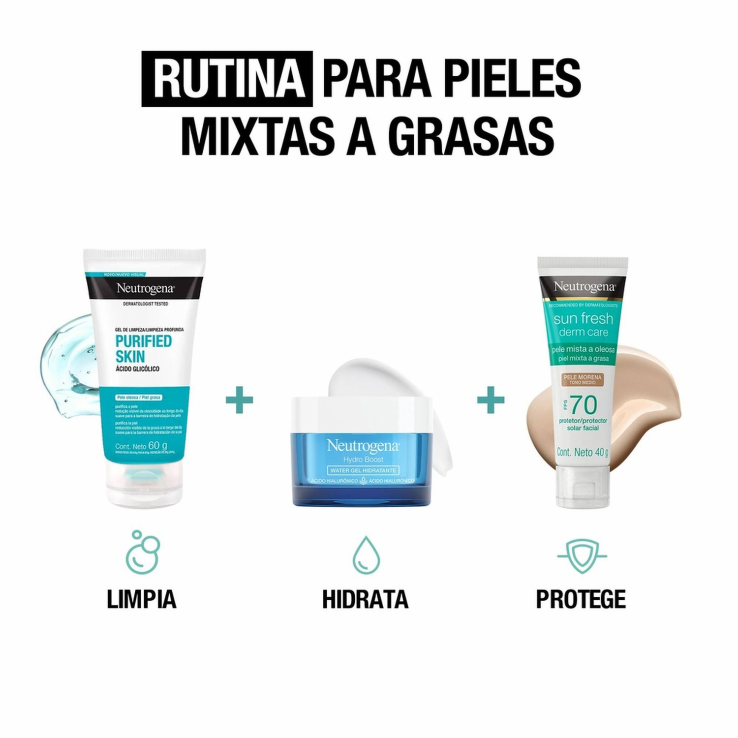 Protector Solar Facial Color Moreno Spf70 NEUTROGENA 40 G