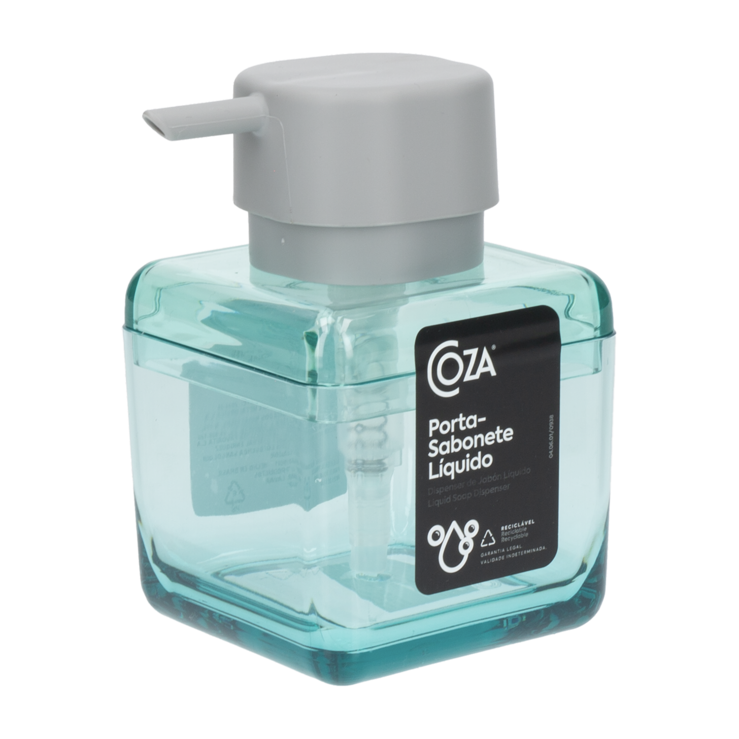 Dispensador De Jabón Liquido Color Verde Soft Cube COZA Unidad