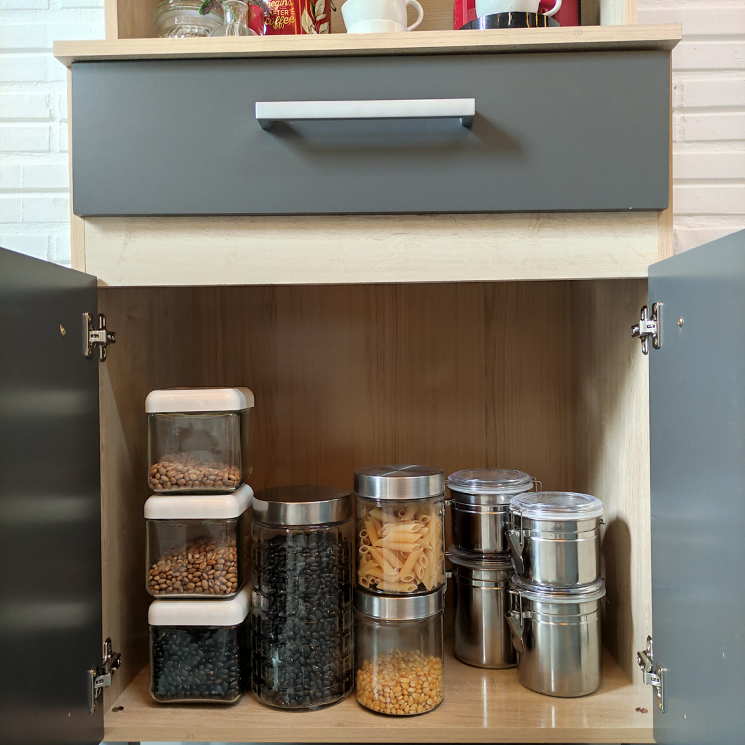 Mueble De Cocina 5 Puertas Y 1 Cajon Nogueira Blanco CASAMIA