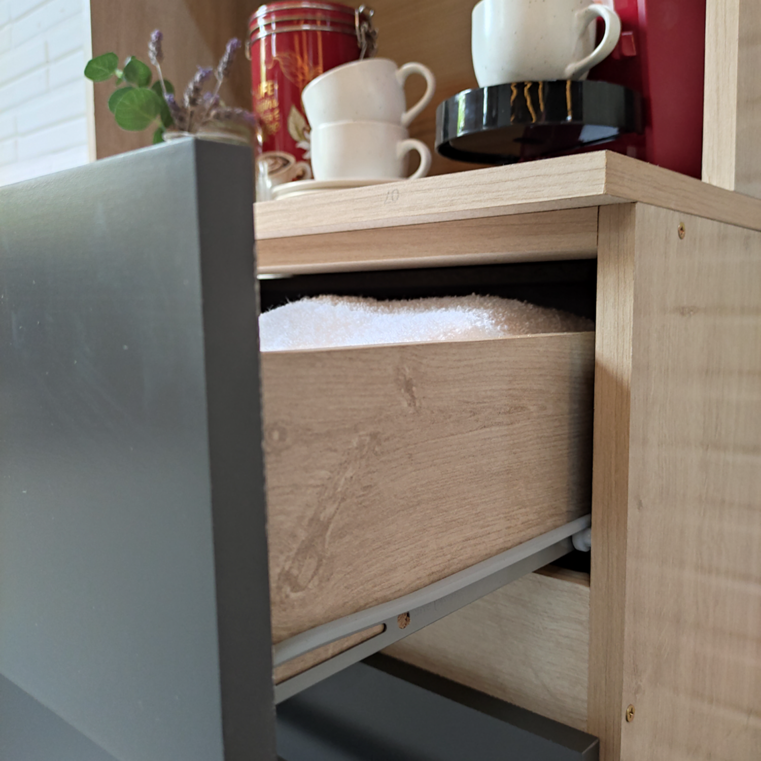 Mueble De Cocina 5 Puertas Y 1 Cajon Nogueira Blanco CASAMIA