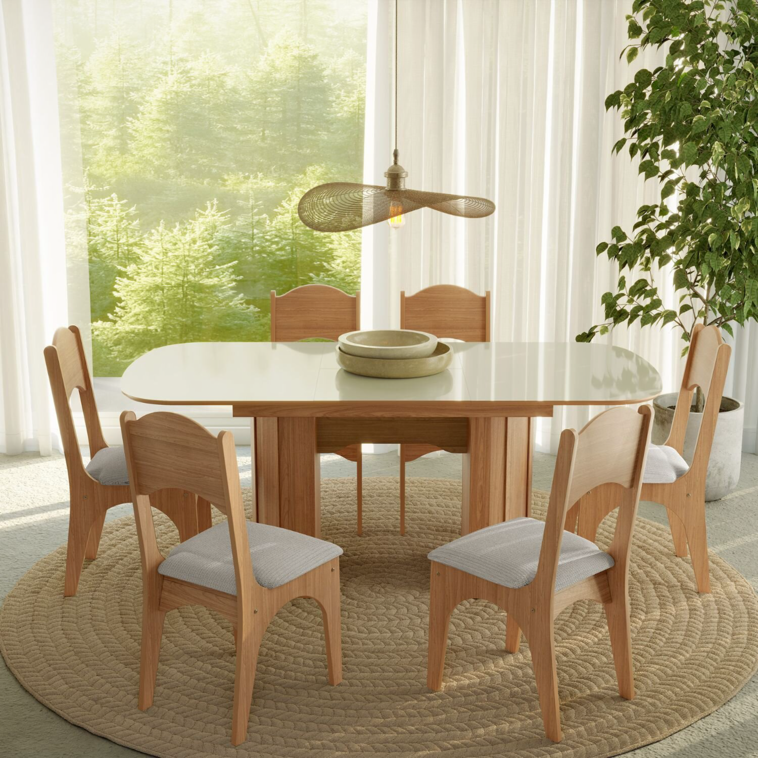 Mesa De Comedor Extensible DALLA COSTA MDF