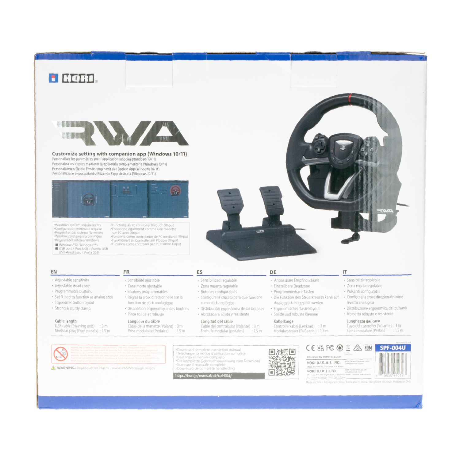 Volante De Carreras Hori Racing Wheel Apex SONY PS5 y PS4