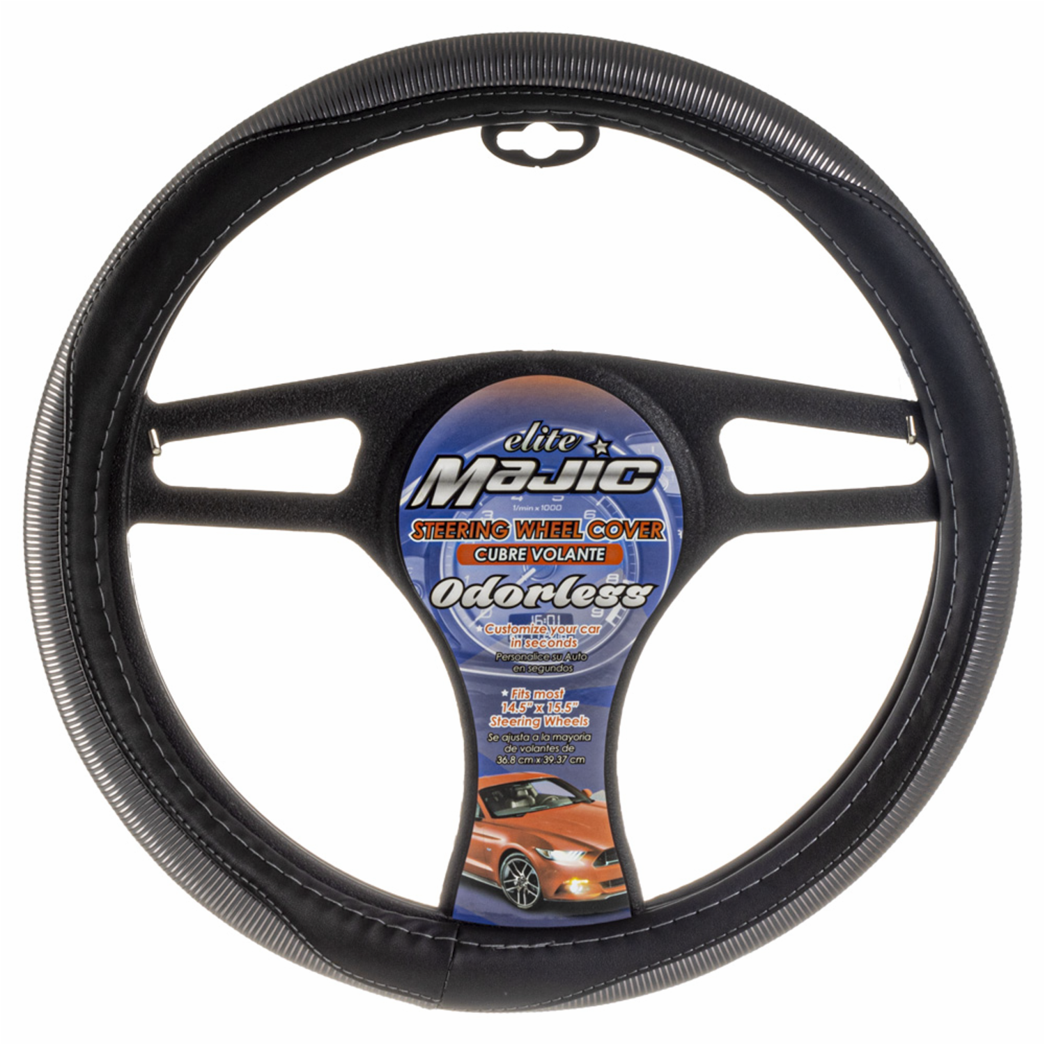 Cubre De Volante Gris Negro MAJIC Unidad