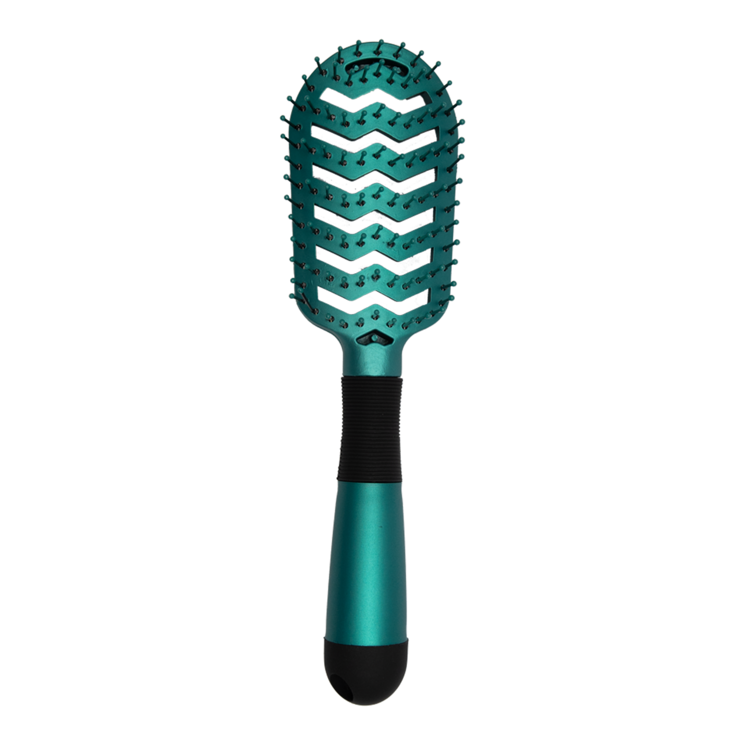 Cepillo De Cabello Redondo Negro/Verde JOIA Unidad