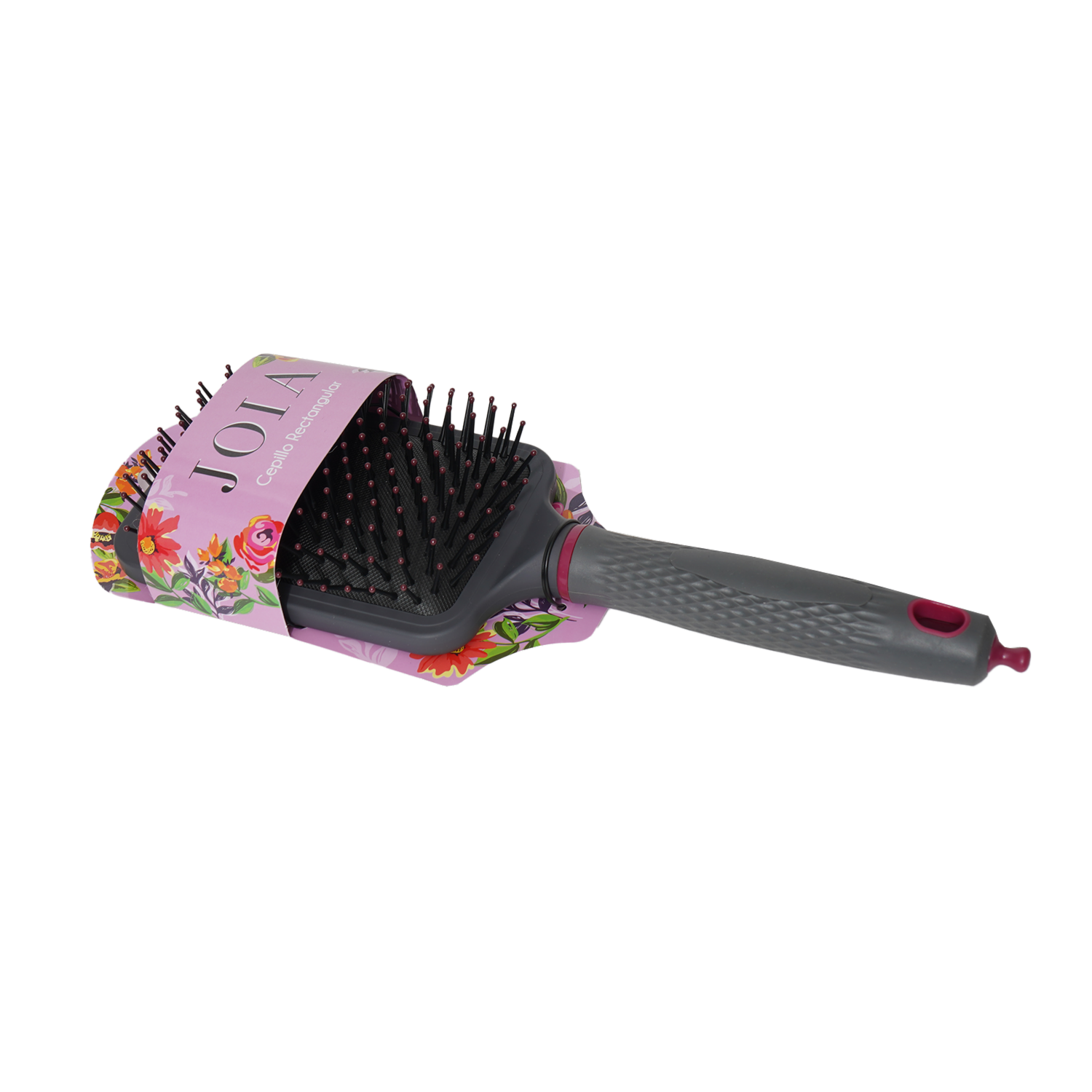 Cepillo De Cabello Rectangular Gris Morado JOIA Unidad