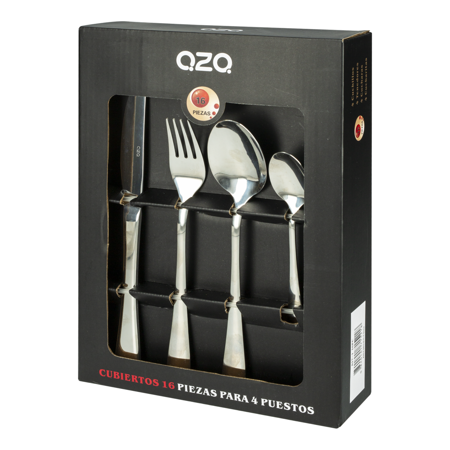 Juego De Cubiertos Diseño Gift Box 4 Puestos QZQ 16 Piezas