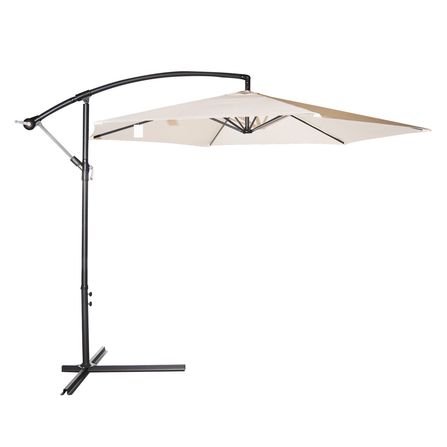 Parasol Tipo Sombrilla Con Manija Regulable FREE HOME Base Metálica