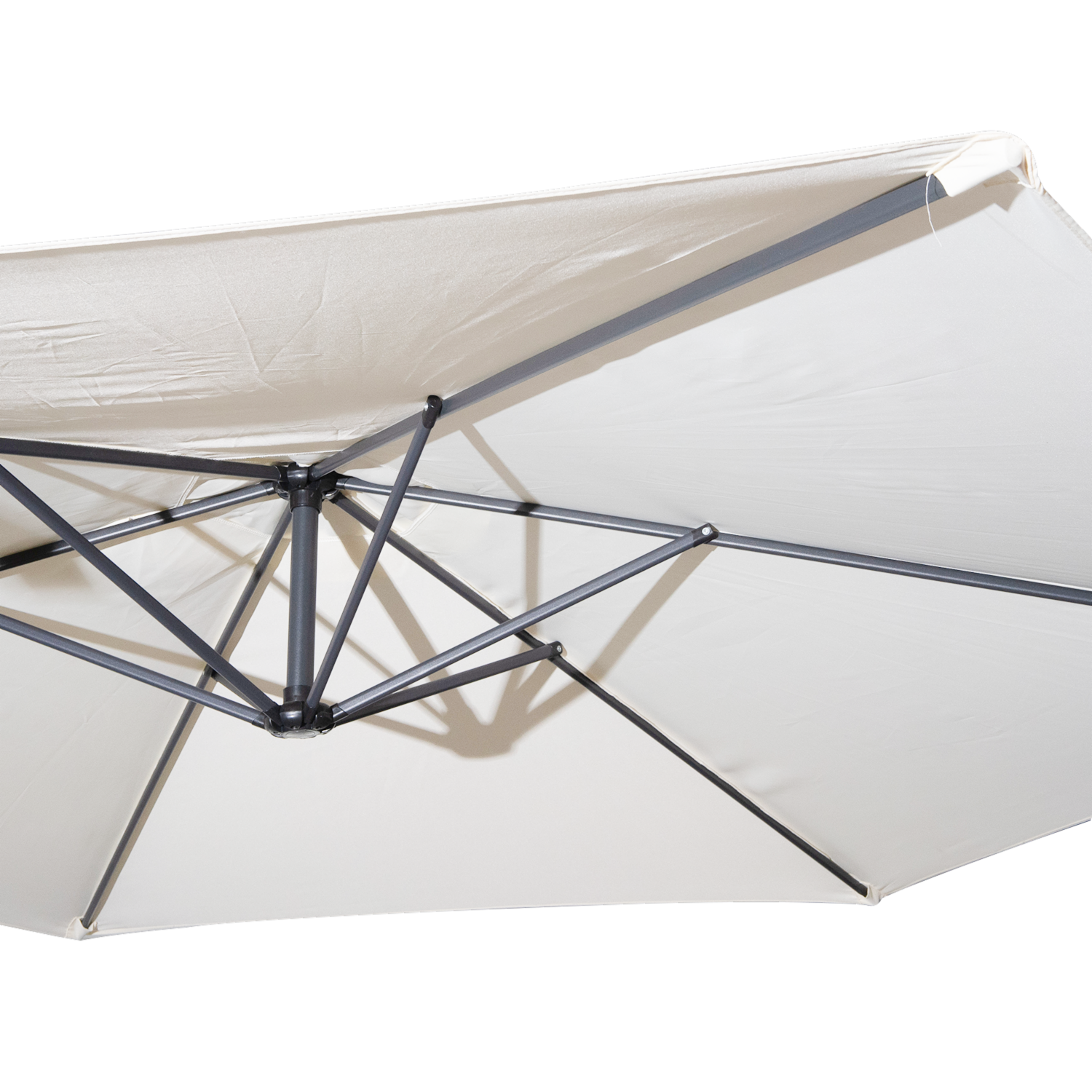 Parasol Tipo Sombrilla Con Manija Regulable FREE HOME Base Metálica