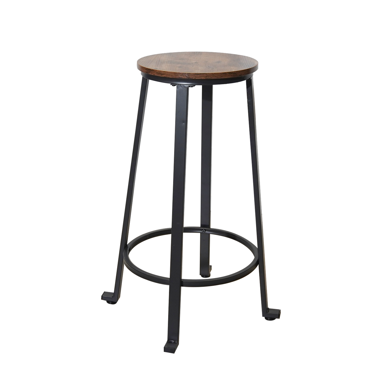 Taburete Circular De Hierro Y Madera FREE HOME Madera y Metal