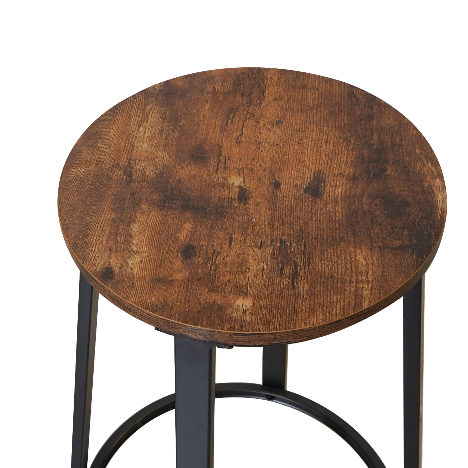 Taburete Circular De Hierro Y Madera FREE HOME Madera y Metal