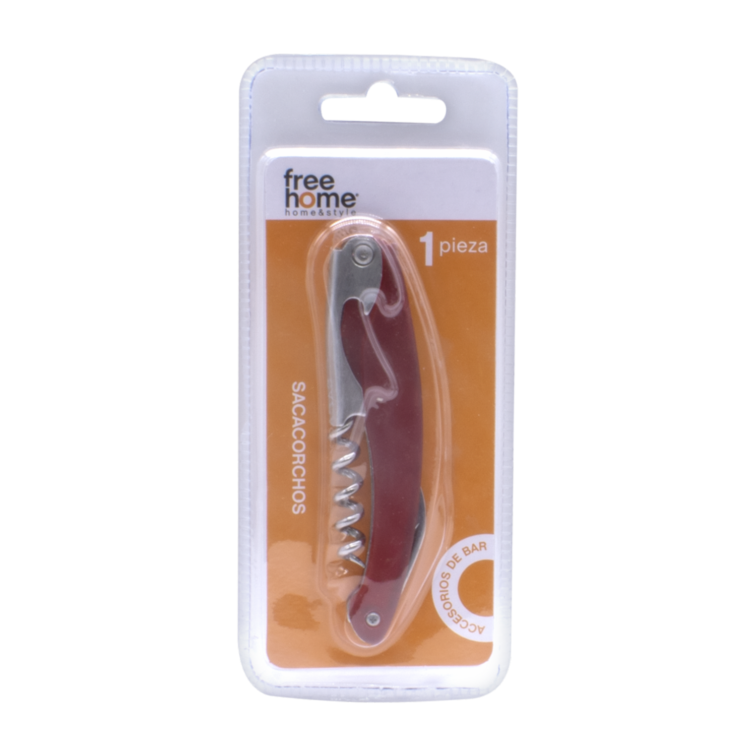 Sacacorchos 2 Tiempos Rojo FREE HOME 8 Cm