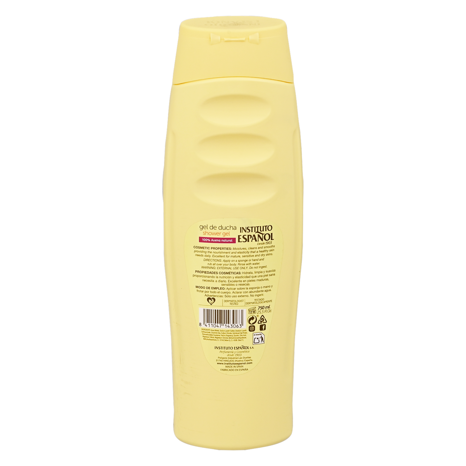Gel De Baño Avena INSTITUTO ESPAÑOL 750 Ml