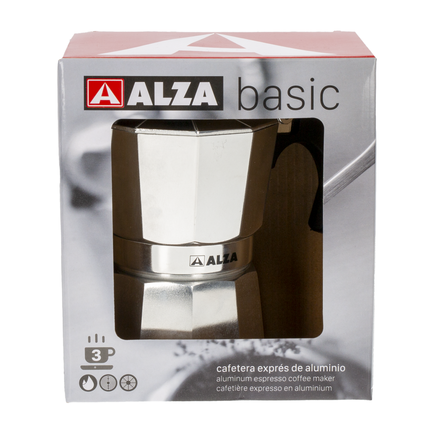 Cafetera Italiana De Aluminio ALZA 750 Ml
