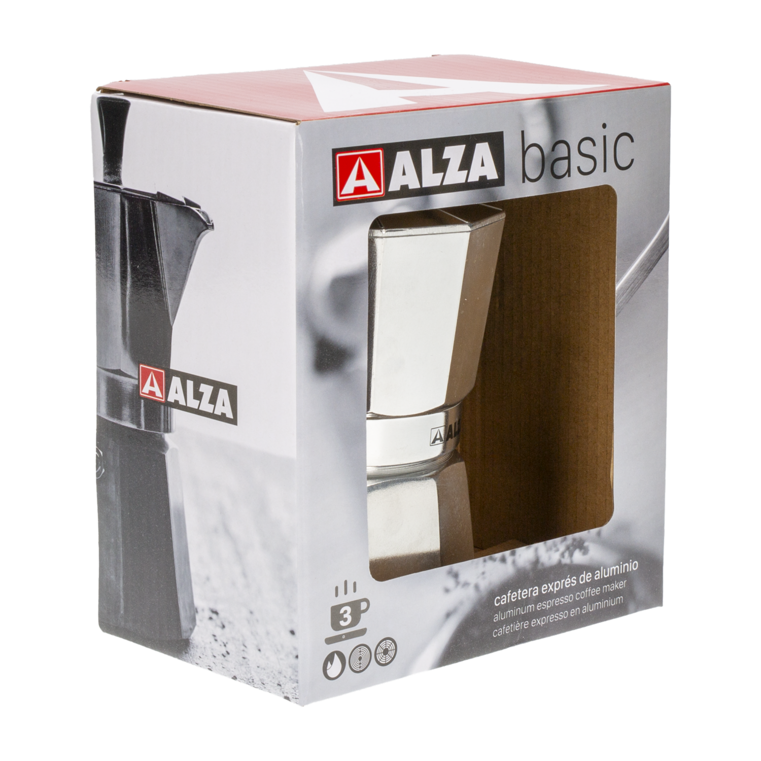 Cafetera Italiana De Aluminio ALZA 750 Ml