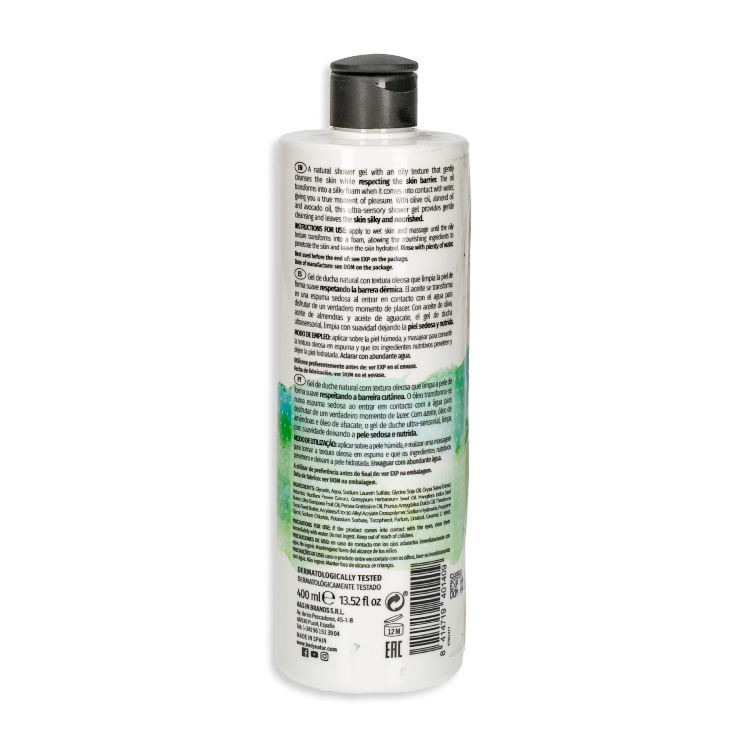 Gel De Baño Dermo Aceite BODY NATUR 400 Ml