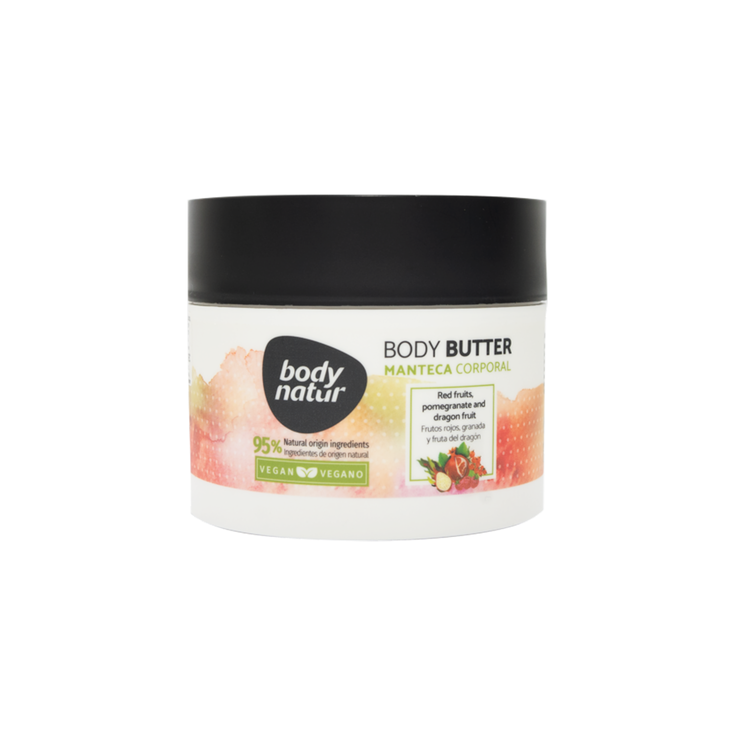 Manteca Corporal Frutos Rojos + Granada Y Fruta Dragón BODY NATUR 200 Ml
