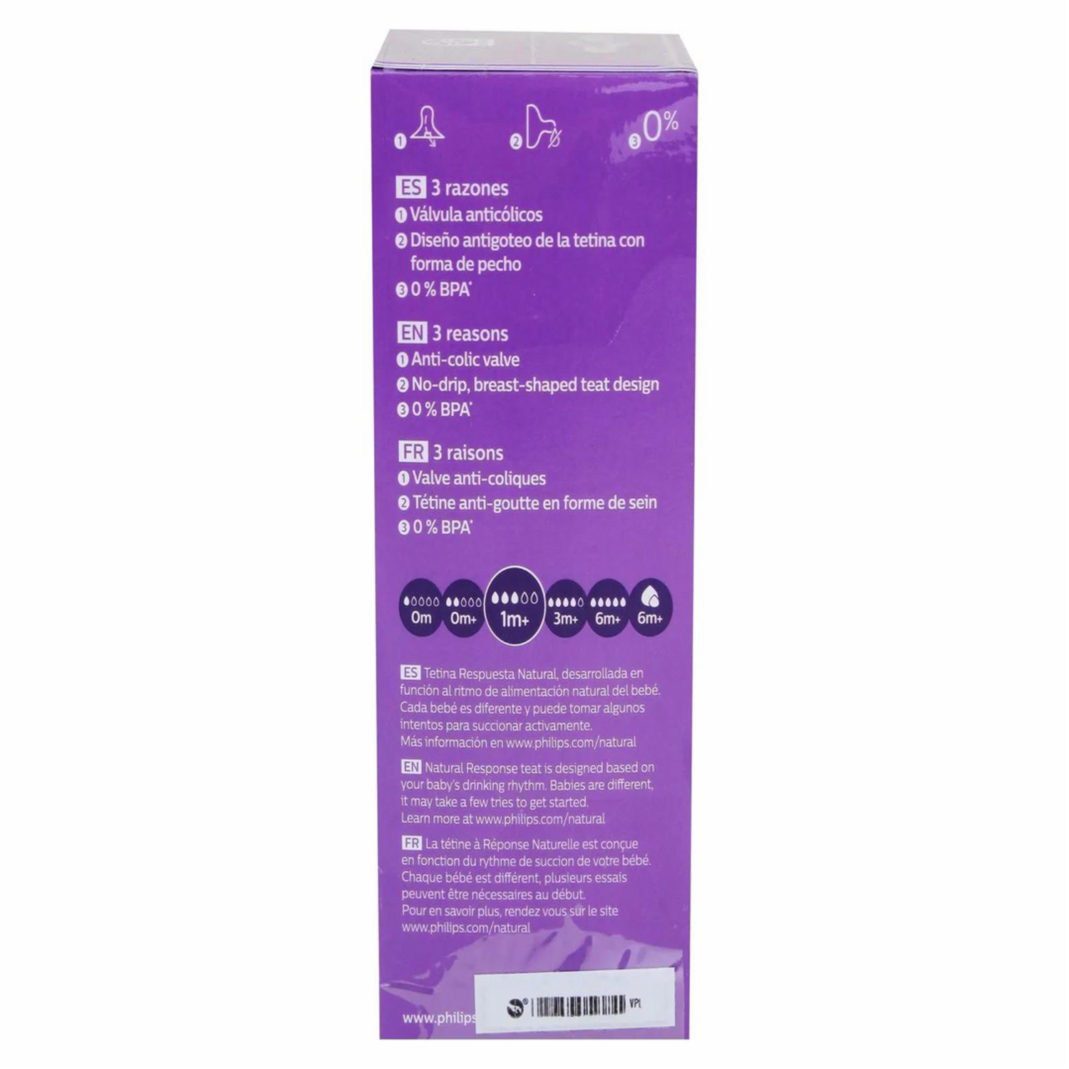 Biberones Natural Response Rosado PHILIPS AVENT 260 Ml