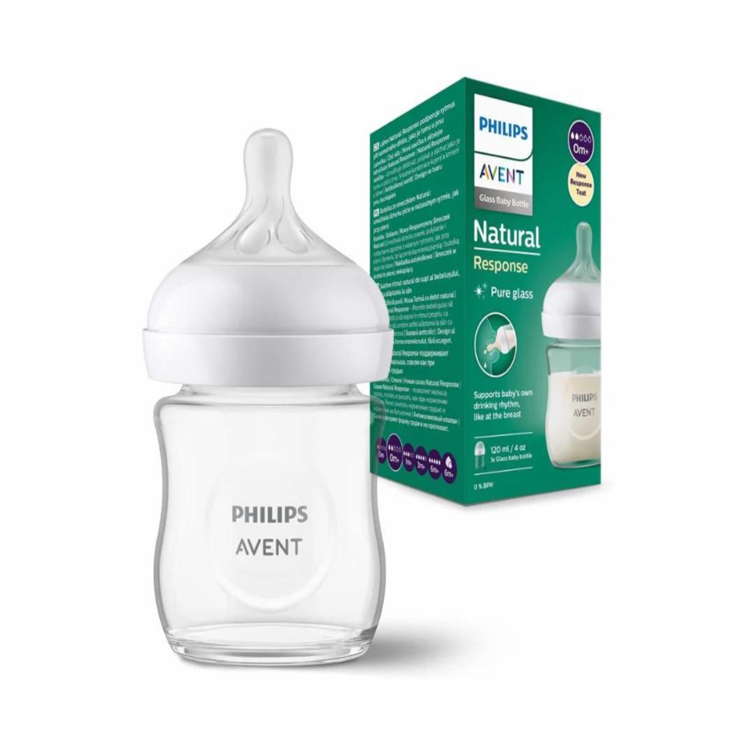 Biberones Natural Response Vidrio PHILIPS AVENT 125 Ml
