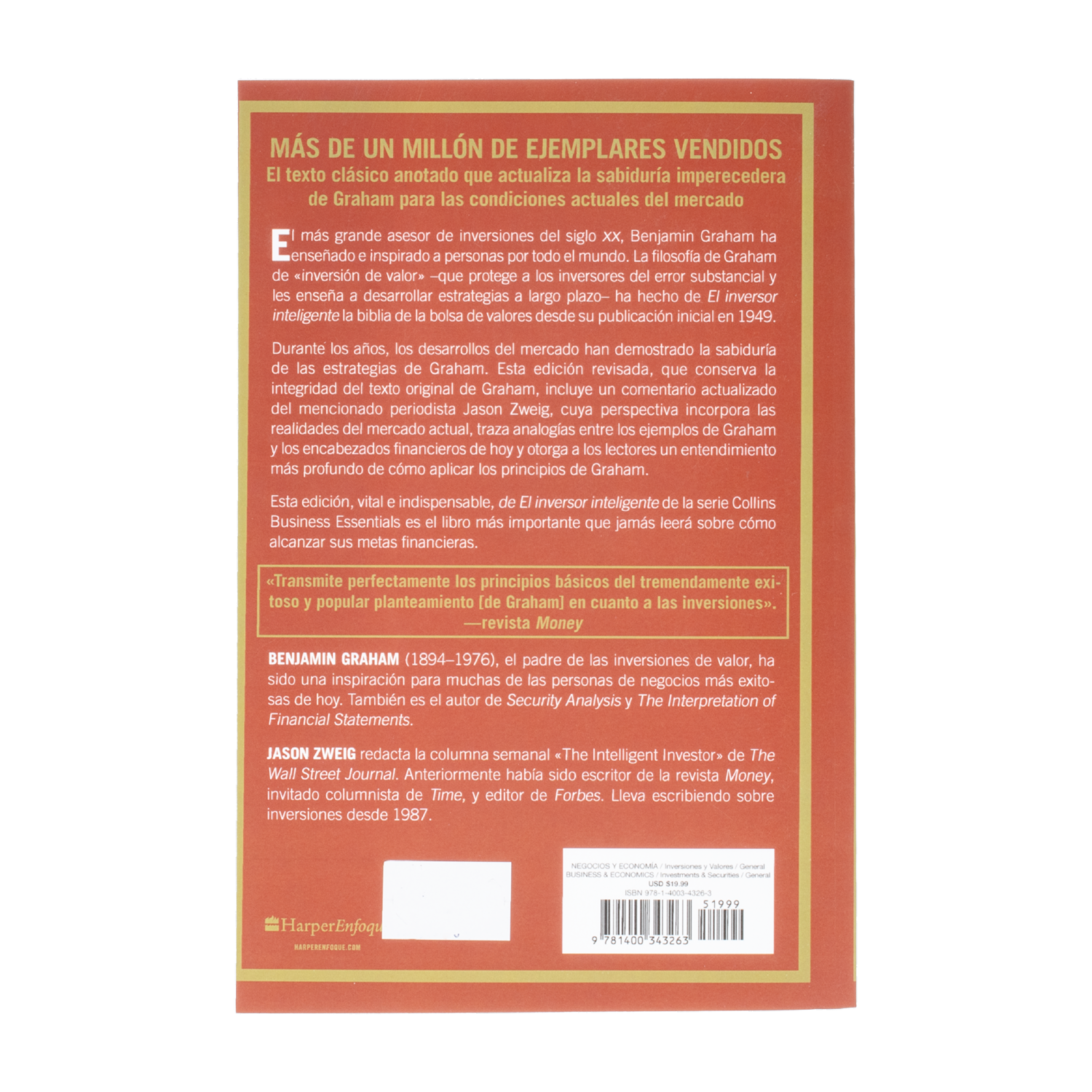 Libro El Inversor Inteligente MR.BOOKS 624 Páginas